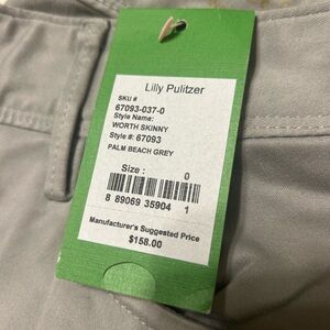 Lilly Pulitzer Palm Beach Grey Skinny Pants